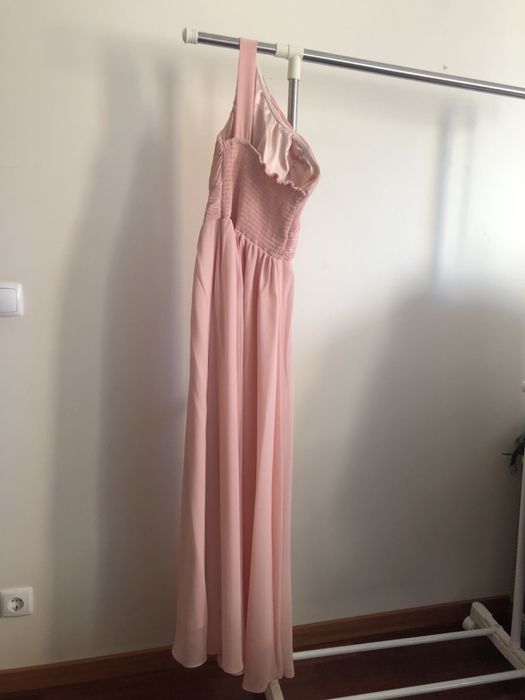Vestido rosa cerimónia
