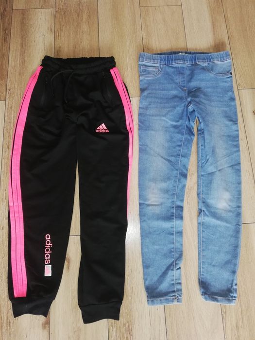 Spodnie r 146/152 dresowe nowe, jeansy