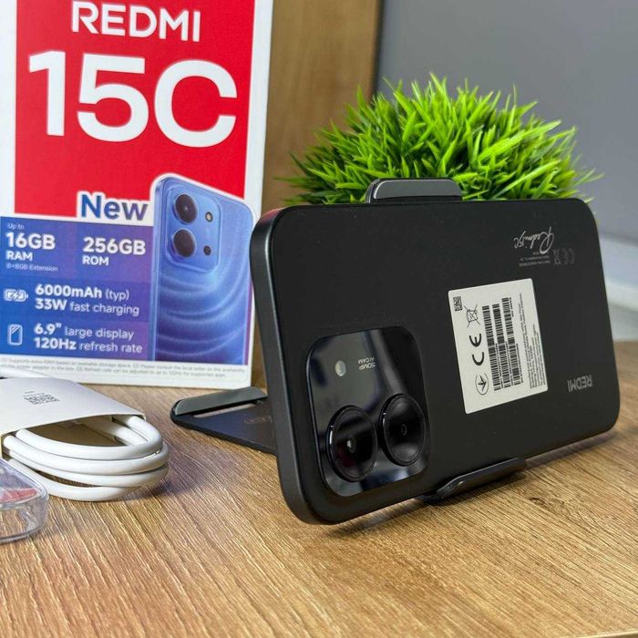 НОВИЙ Телефон Xiaomi Redmi 15C 8/256Gb Black 6000 мАh Купити Смартфон