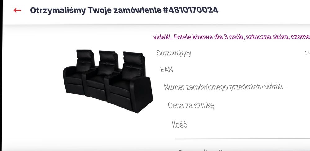 Sprzedam fotele kinowe