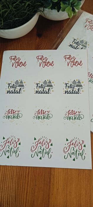120 adesivos de Natal