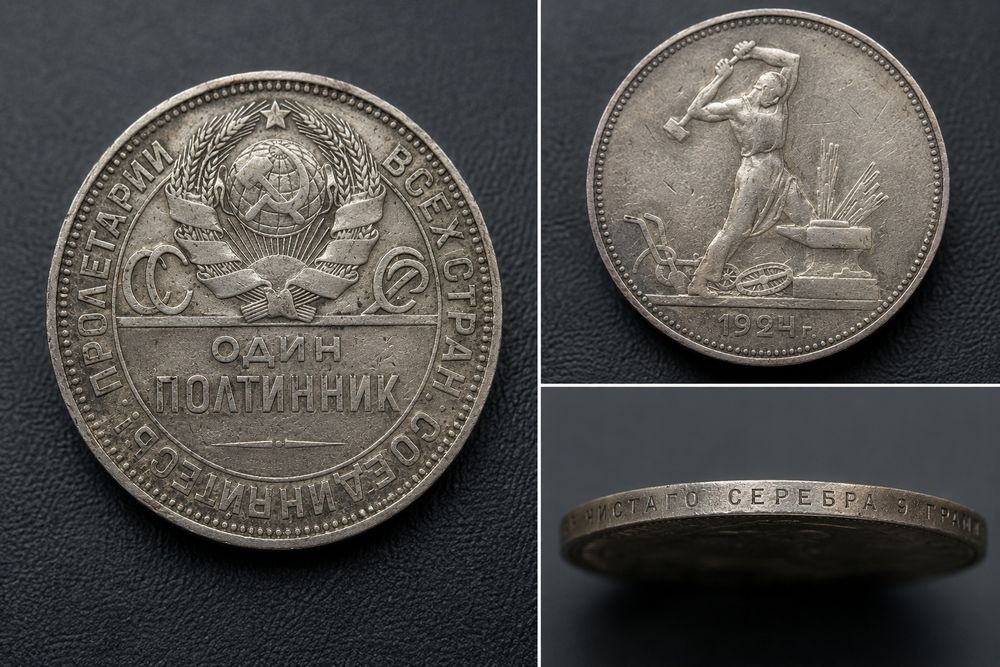 Полтинник 1924 серебро СССР