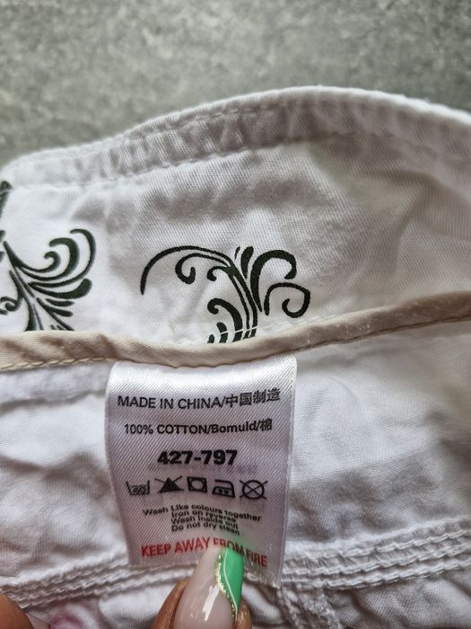 Białe spodnie damskie  bojówki XXL Next t