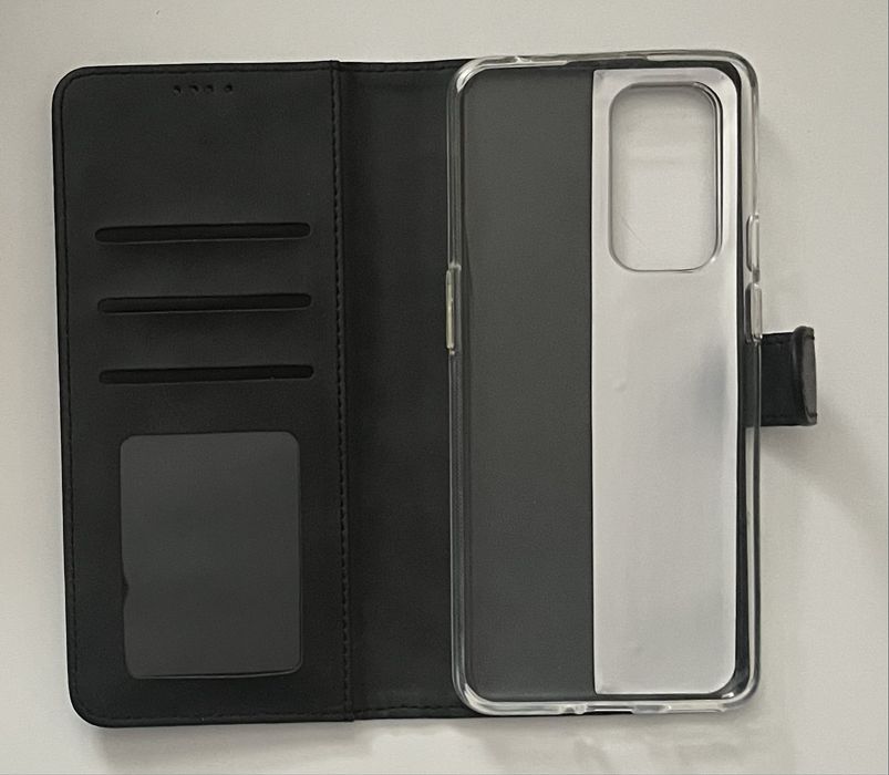 Etui z klapką do OnePlus 9 Pro 5G skórzane czarne