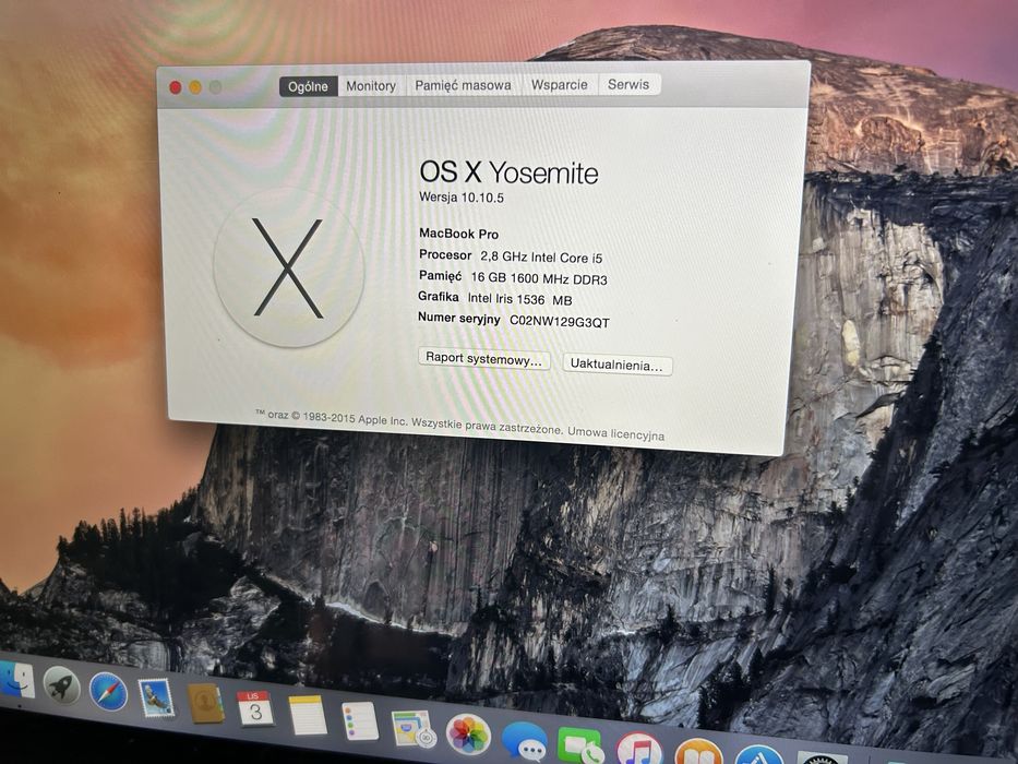 MacBook Pro 13 A1502 i5 2.8Ghz 16GB 512GB SSD
