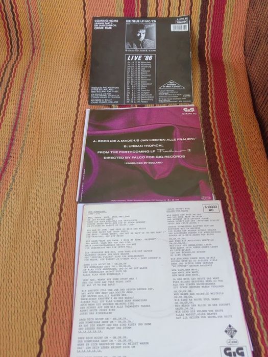 Falco-Trzy 7"Single winylowe razem, jeden pakiet