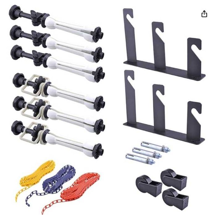 Kit completo de suporte de fundo fotográfico + 2 fundos de papel