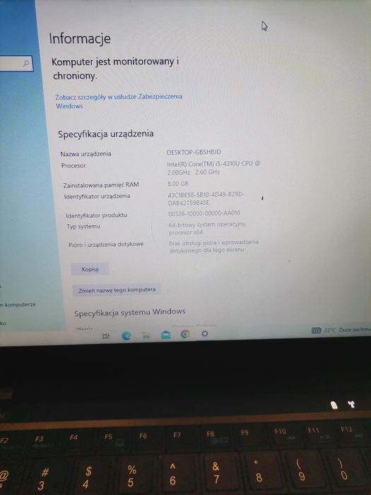 Mały laptop dell latitude E7240