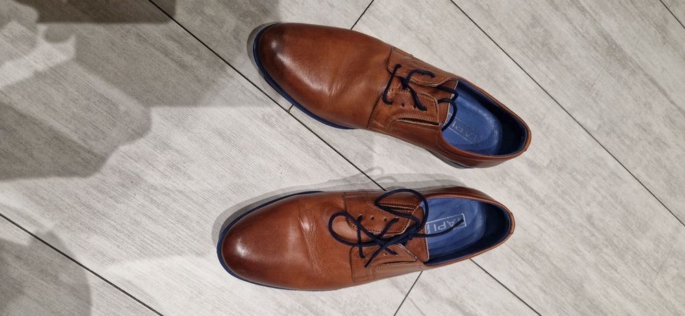 Buty wizytowe, skórzane, brązowe 40