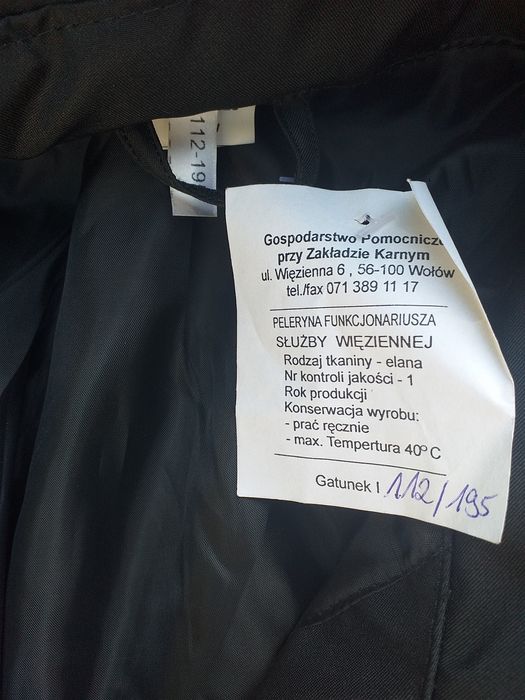 Peleryna SW czarna, militaria,demobil,ochrona,kolekcje