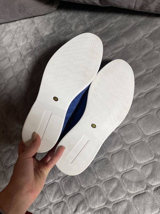 Сині чоловічі лофери 45 розмір