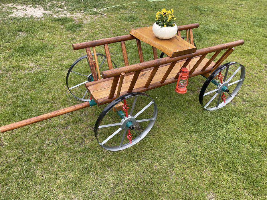 Wóz ogrodowy dębowy