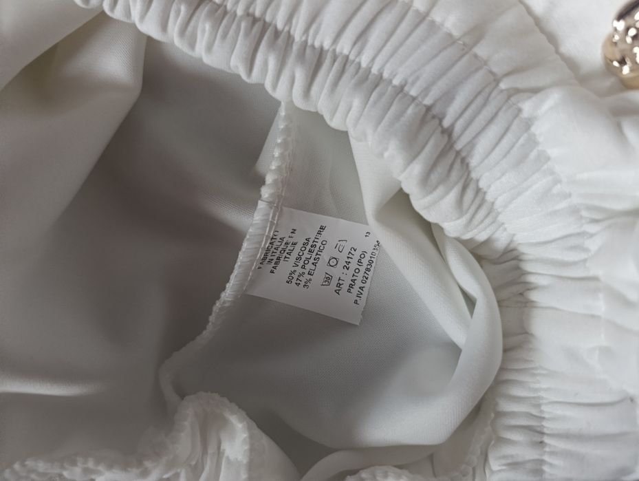 Nowe spodnie szerokie damskie, biel roz uni, M,L,XL