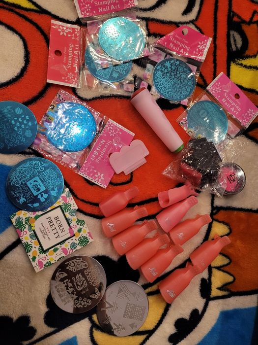 Zestaw do stemplowania do paznokci plus klipsy