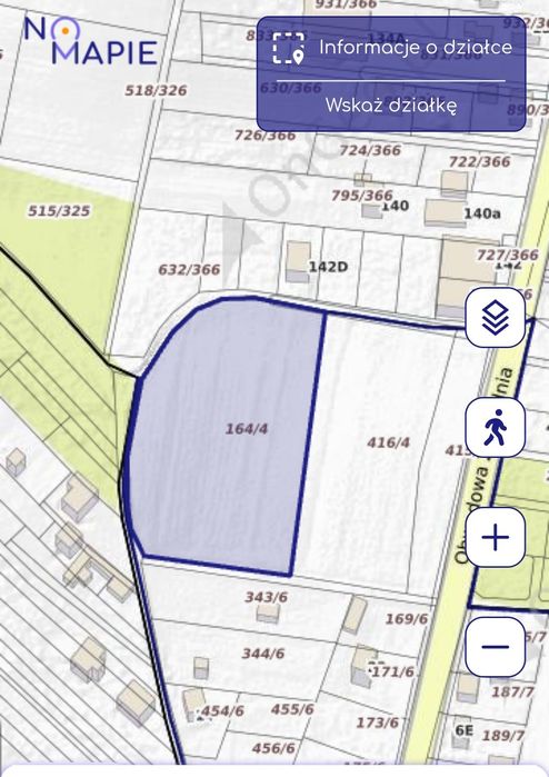 Działka budowlana 10 838 m² Orzech – pod inwestycję lub budowę domu