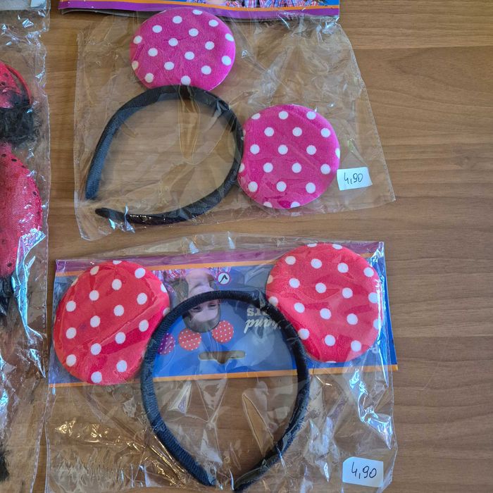 zestaw ozdoba włosów dzieci opaska diabeł myszka miki