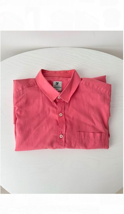 Мужская котоновая рубашка DeFacto Slim Fit Чоловіча бавовняна сорочка