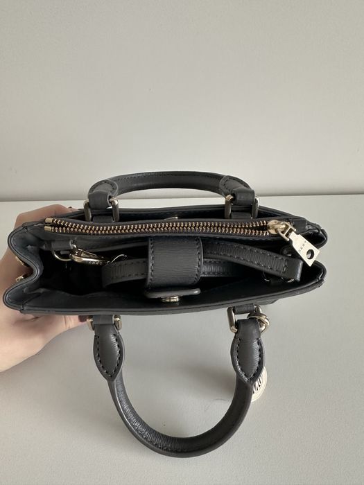 Szara torebka mini do ręki na ramię DKNY