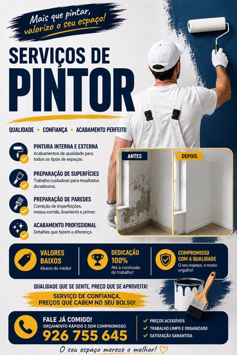 Precisa de um pintor? EU POSSO AJUDAR! (Setúbal e arredores)