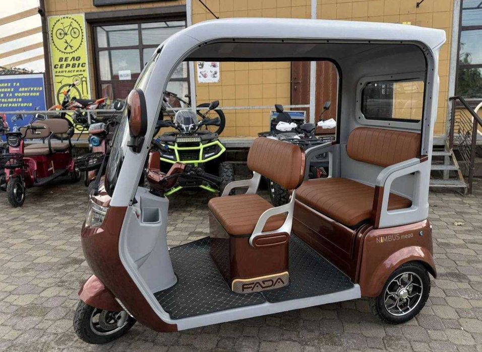 Трицикл з кабиной, Электротрайк FADA NiMBUS MEGA 1200w-72V-36Ah