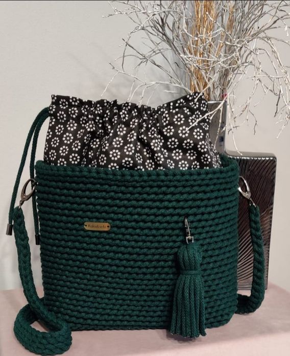 Torebka listonoszka butelkowa zieleń