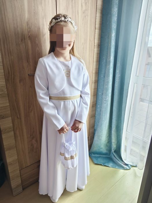 Sprzedam albę komunijną dla dziewczynki z dodatkami