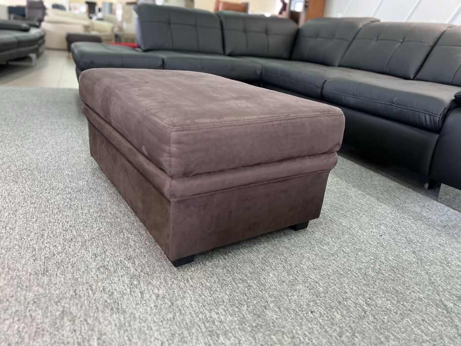 Велики пуфік тканина з нішею коричневий