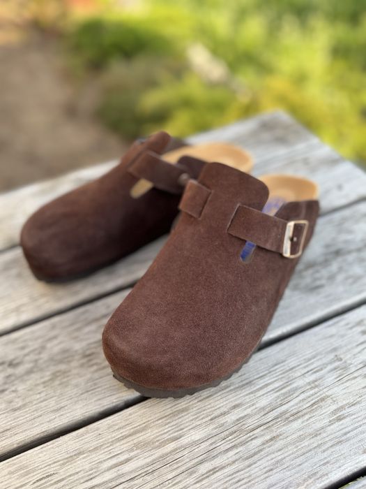 Трендові клоги birkenstok boston шоколад 40(25)