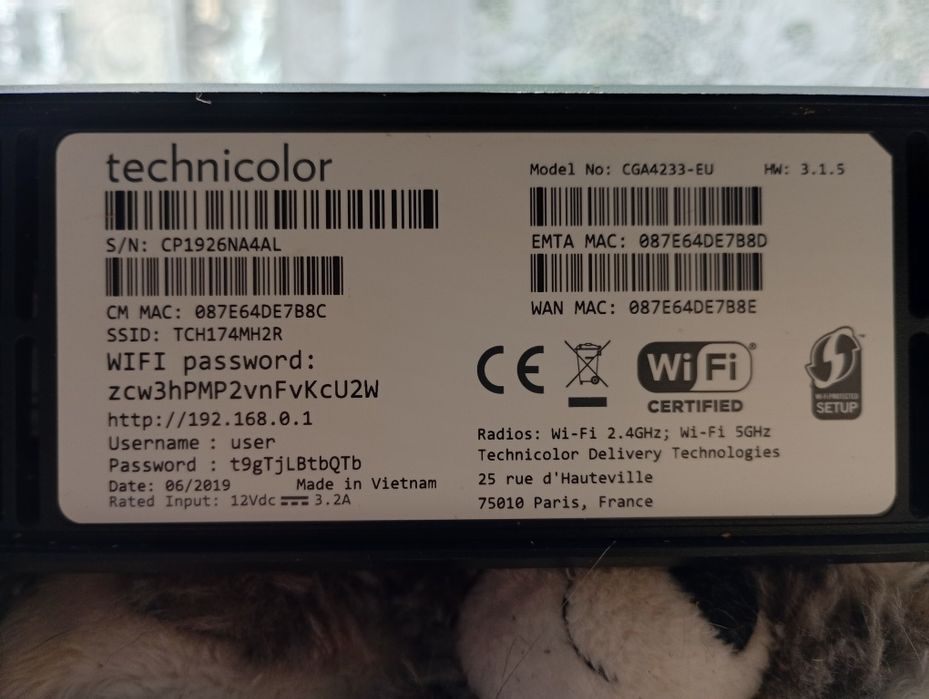 Modem kablowy technicolor
