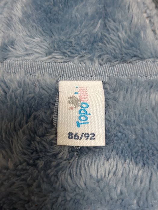 Kombinezon przeciwdeszczowy Topomini roz.86/92 gruby, ocieplany welur