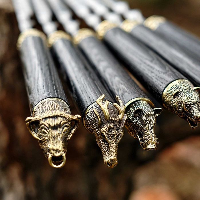 Набір шампурів "Полювальна шістка" в чохлі, набор шампуров на подарок