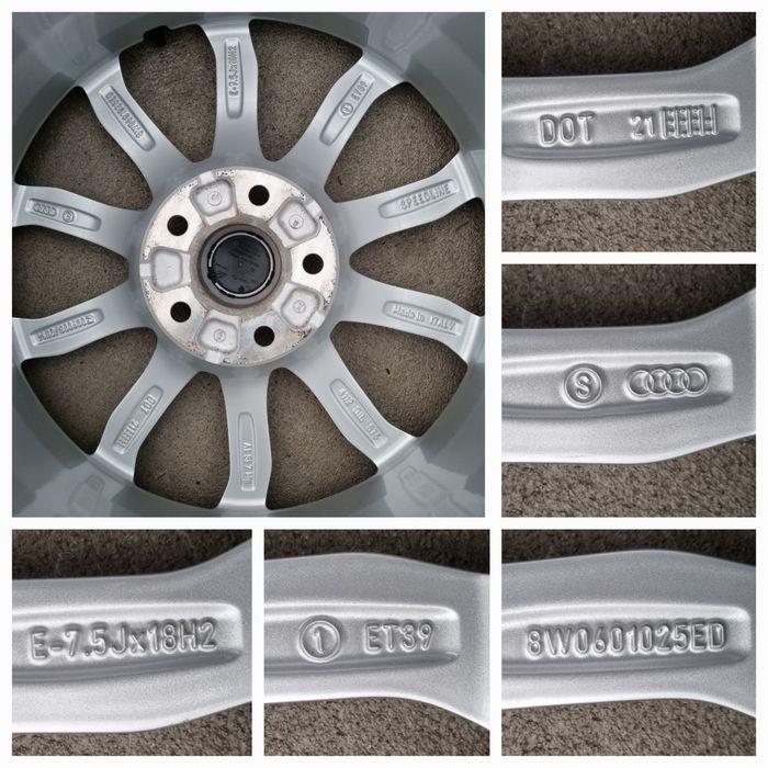 Koła Zimowe Alu 18" Audi A4 B9 B8 A6 C6 5x112 SuperStan Oryginalne