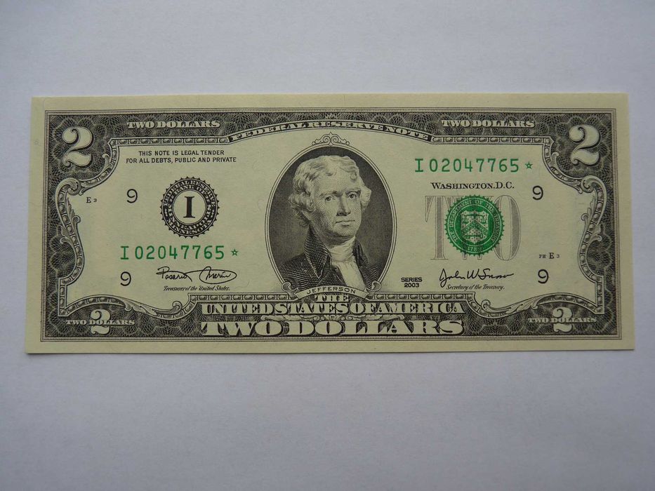 Kolekcjonerski 2 $ Dolary 2003 I  Minneapolis gwiazdka UNC