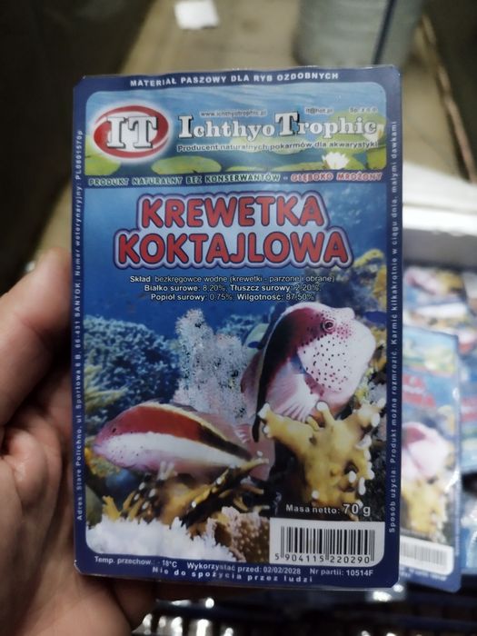 Krewetka koktajlowa pokar mrożony