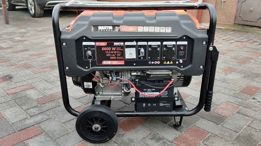 Генератор бензиновий Majster Polska MP-0653, 6600 Вт, новий