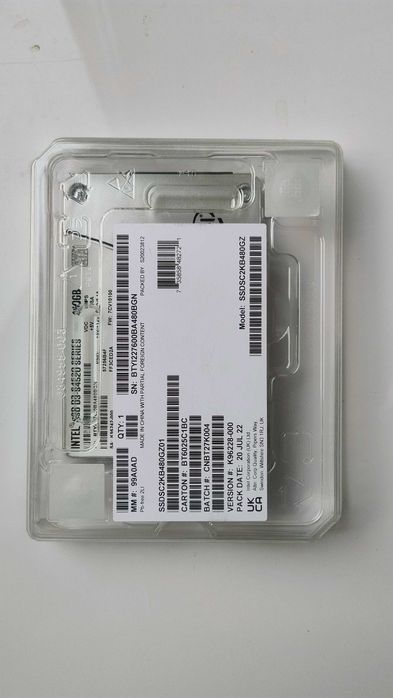 NOWY! Dysk SSD 480GB 2,5" SATA Intel SSD D3-S4520 model: SSDSC2KB480GZ - Gwarancja!