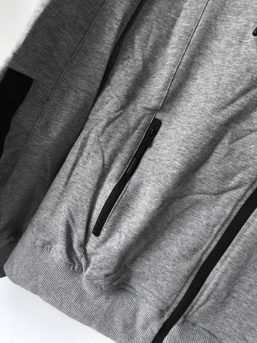 Nowy komplet męski dres spodnie czarne bluza szara  bawełna M