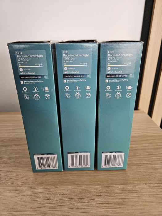 3x Oczko LED Philips Meson 1750 lm podtynkowa  lampa 6500K