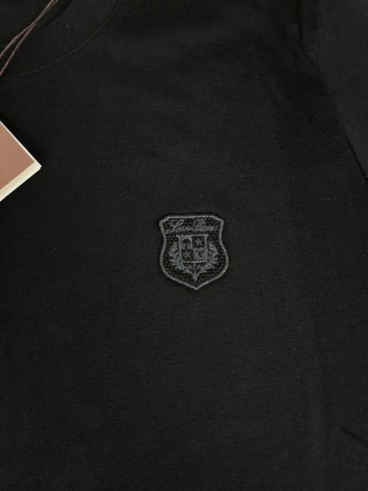 Koszulki Shirt meski Ultra Premium herb Loro Piana OUTLET czarna