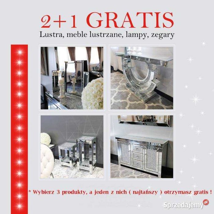 Konsola Glamour Toaletka Szklana Mebel Lustrzany