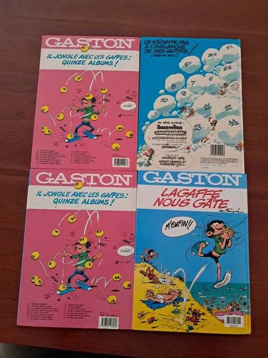 Lote  de 4 Gaston Lagaffe em Frances
