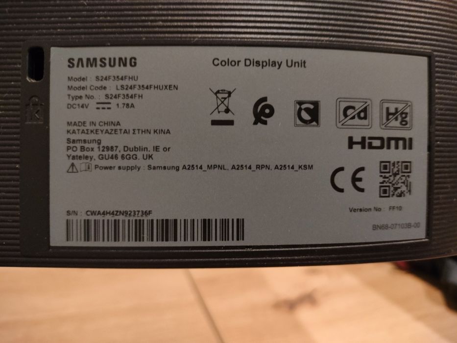 Monitor Samsung S24F354FHU s