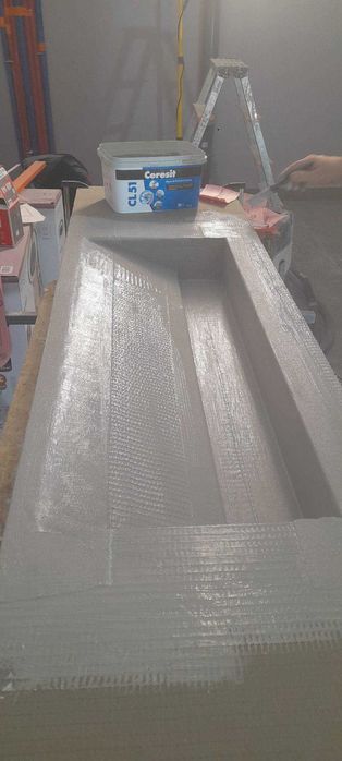 Umywalka z płytek / gresowa na wymiar | Łazienki kompleksowo