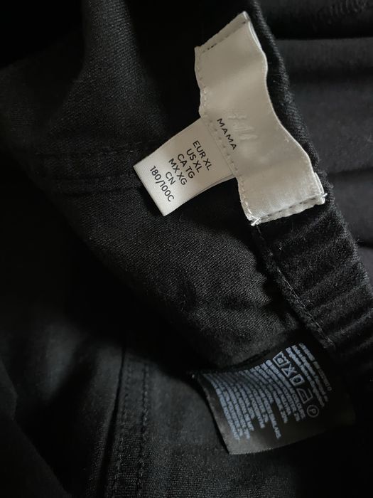 Czarne wygodne elastyczne spodnie jeansowe ciążowe xl 180 cm