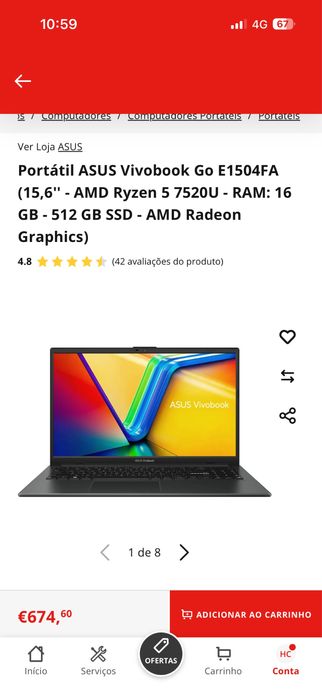 ASUS Vivobook Go 15 E1504FA – NOVO