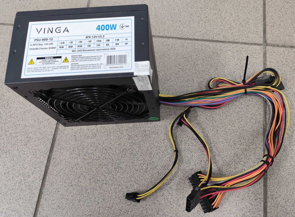 Блок живлення Vinga 400W (PSU-400-12) + кабель