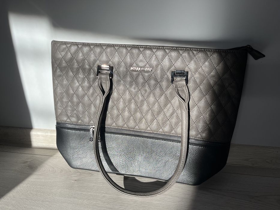 Torebka Gallantry szaro-czarna