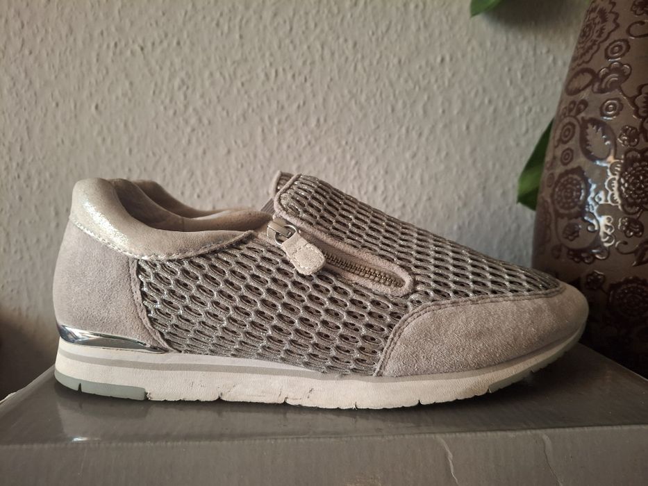 Gabor  srebrne sneakersy damskie 39.5