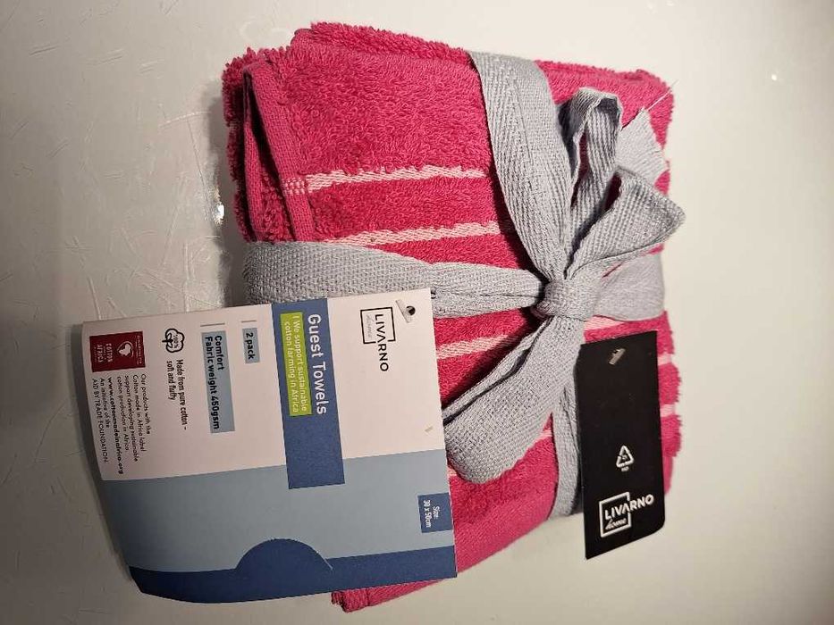 Ręczniki Livarno 30x50cm 2 sztuki różowe