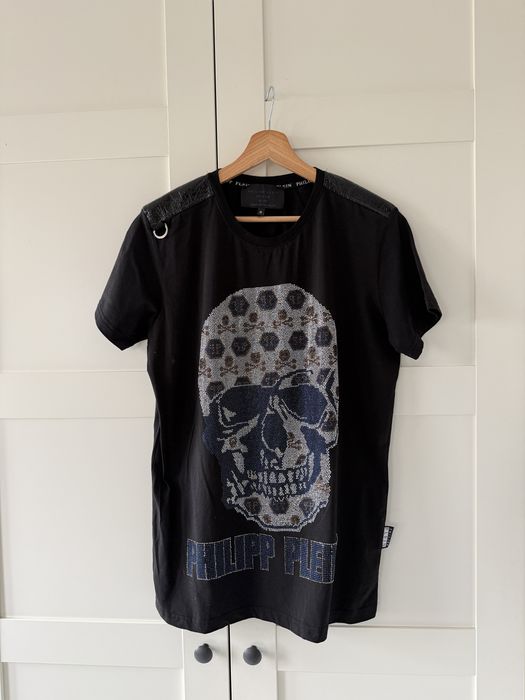 Philipp Plein czarna koszulka z czaszka rozmiar M